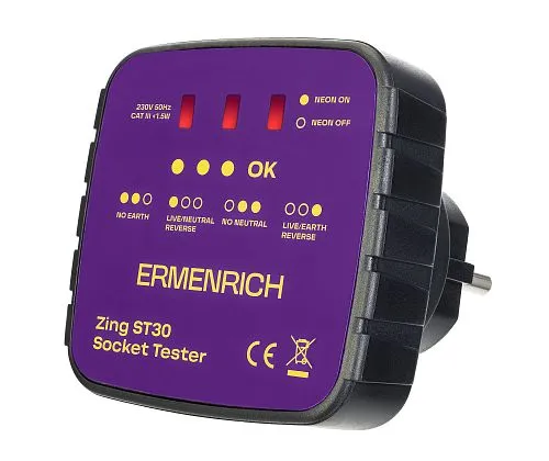 изображение тестер за захранващи контакти Ermenrich Zing ST30,  1