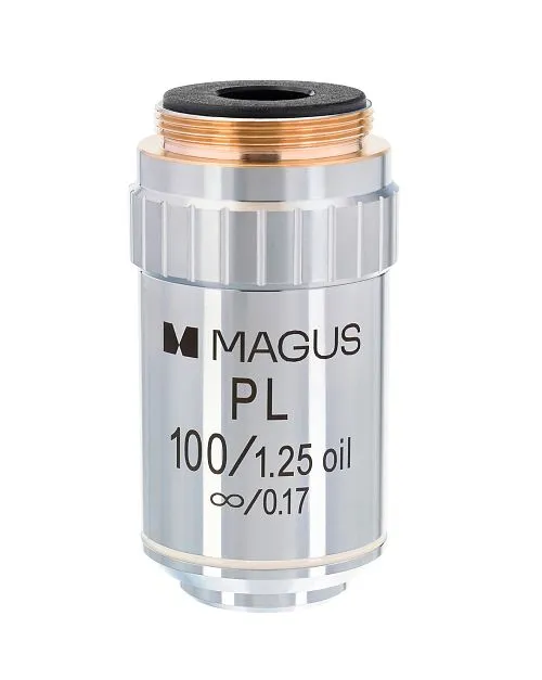 фотография планахроматичен обектив с корекция до безкрайност MAGUS MP100 OIL 100x/1,25 ∞/0,17,  1