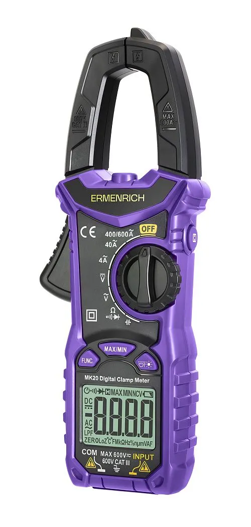 снимка цифрови амперметър клещи Ermenrich Ping MK20,  1