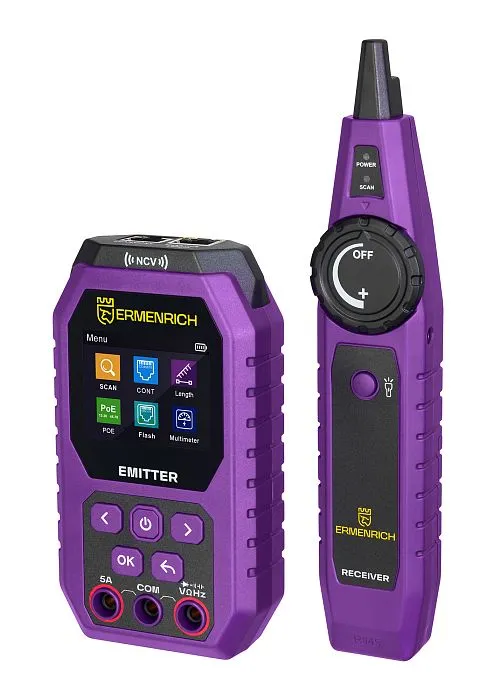 фотография тестер за кабели Ermenrich Ping SM75 с мултиметър,  1