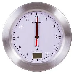 картинка непромокаем стенен часовник Bresser MyTime Bath, бял