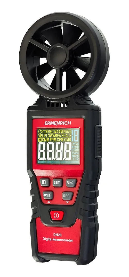фотография цифров анемометър Ermenrich Seek DN20