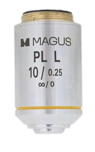 картина обектив MAGUS 10PLL 10х/0,25 Plan L WD 5,00 mm