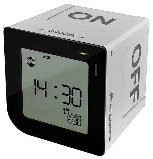картинка настолен будилник Bresser FlipMe Alarm Clock, сребрист,  1