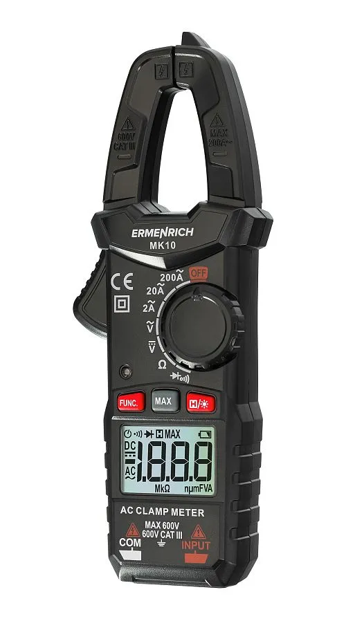 фотография цифрови амперметър клещи Ermenrich Ping MK10