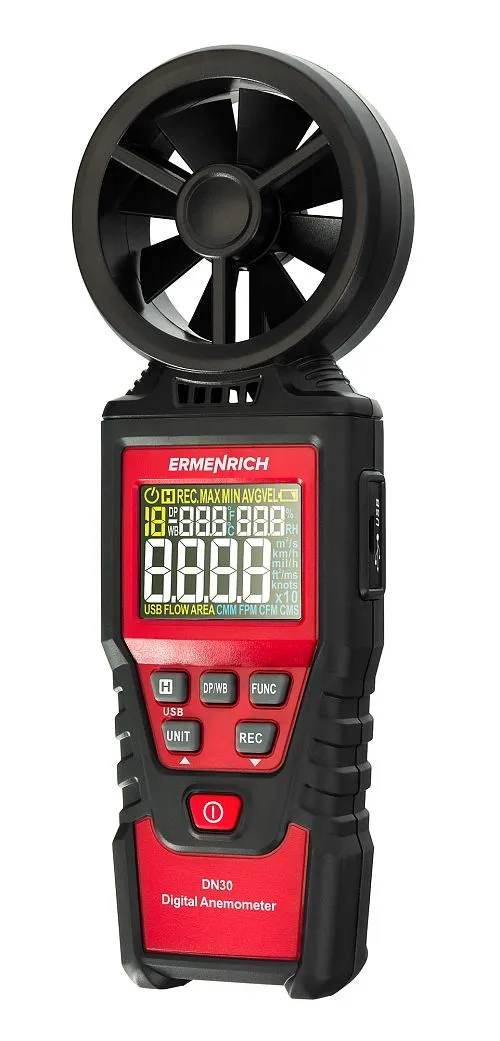изображение цифров анемометър Ermenrich Seek DN30