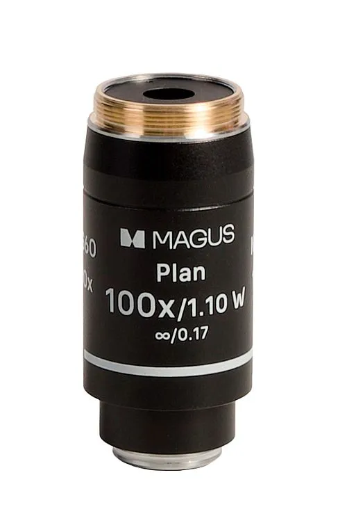 картина обектив MAGUS 100PL60 W Plan 100х/1,10 ∞/0,17 H 60 mm,  1
