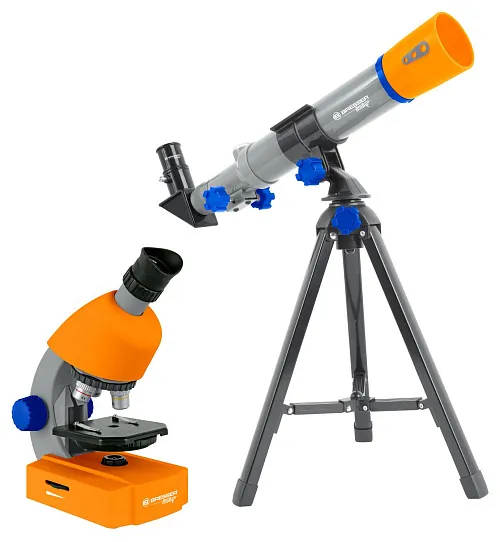 картинка комплект микроскоп и телескоп Bresser Junior