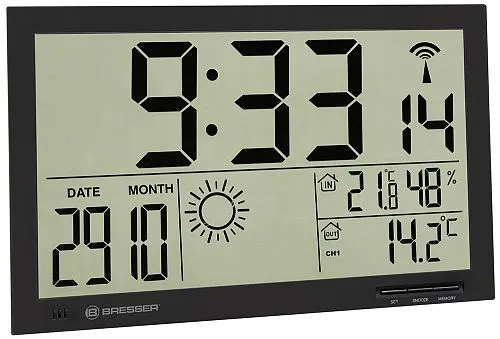 фотография стенен часовник Bresser MyTime Jumbo LCD,  1