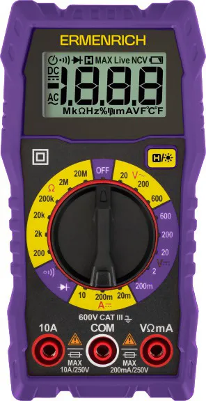 картина цифров мултиметър Ermenrich Zing TC07,  1