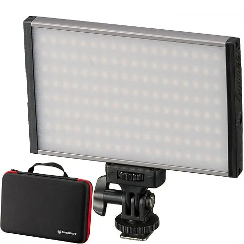 изображение двуцветна LED видео лампа с калъф PT Pro 15B Bresser,  1