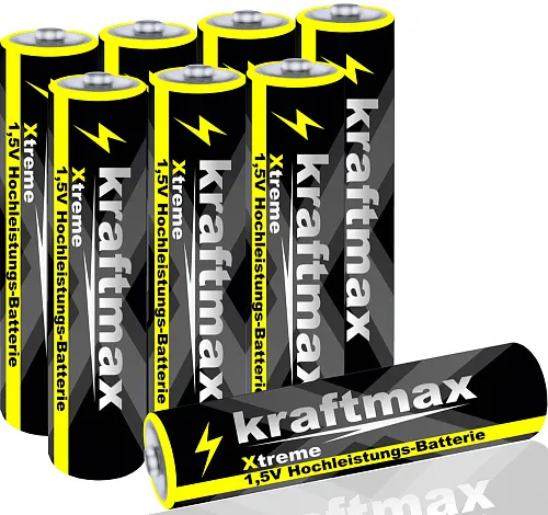 картинка батерия Kraftmax AAA LR03, алкална, 1,5 V (1 бр.),  1