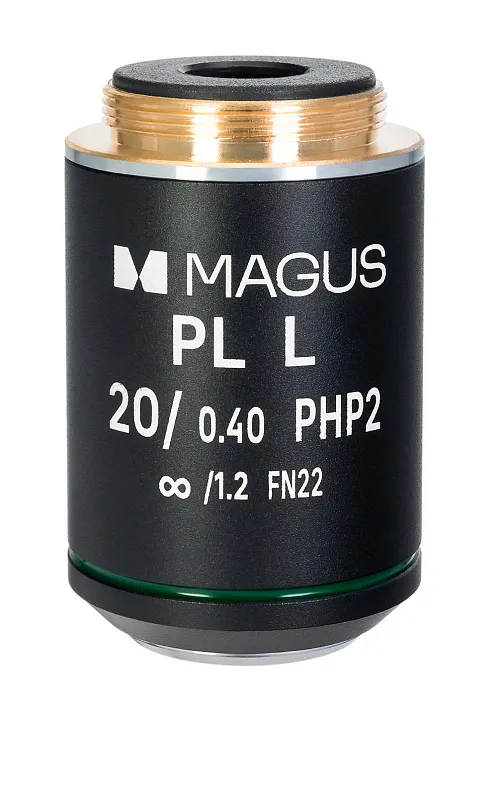 картина обектив MAGUS 20HP 20х/0,40 Plan L phase PHP2 ∞/1,2 WD 8,0 mm