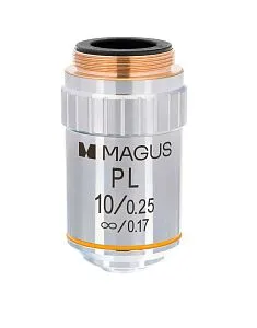 изображение планахроматичен обектив с корекция до безкрайност MAGUS MP10 10x/0,25 ∞/0,17