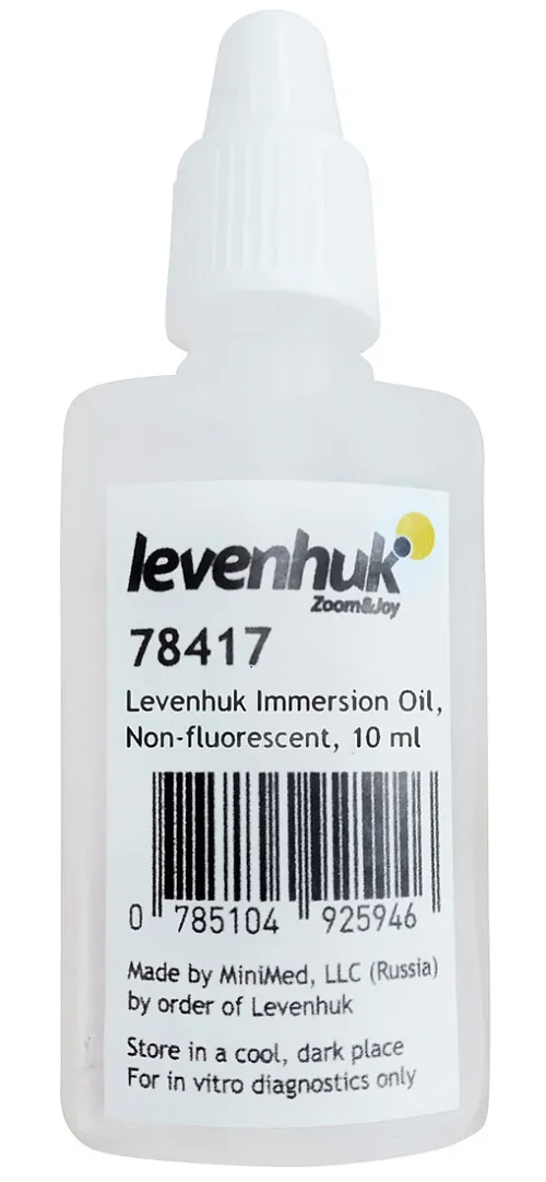 изображение имерсионно масло Levenhuk, нефлуоресцентно, 10 ml