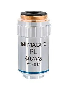 изображение планахроматичен обектив с корекция до безкрайност MAGUS MP40 40x/0,65 ∞/0,17