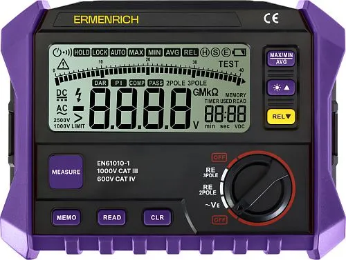 фотография тестер за съпротивлението на заземяването Ermenrich Ping ET60,  1