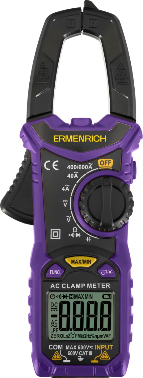 снимка цифрови амперметър клещи Ermenrich Ping MK20,  1