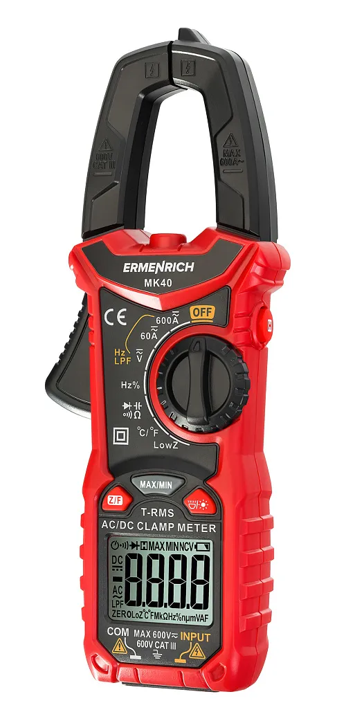 картина цифрови амперметър клещи Ermenrich Ping MK40