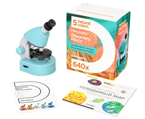 картинка микроскоп Levenhuk Discovery Micro с книга,  4