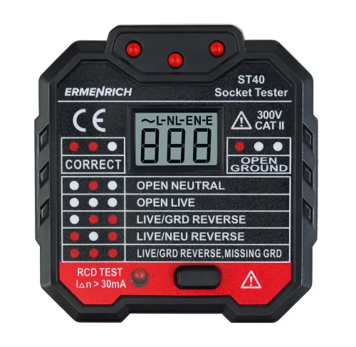 картина тестер за захранващи контакти Ermenrich Zing ST40,  2