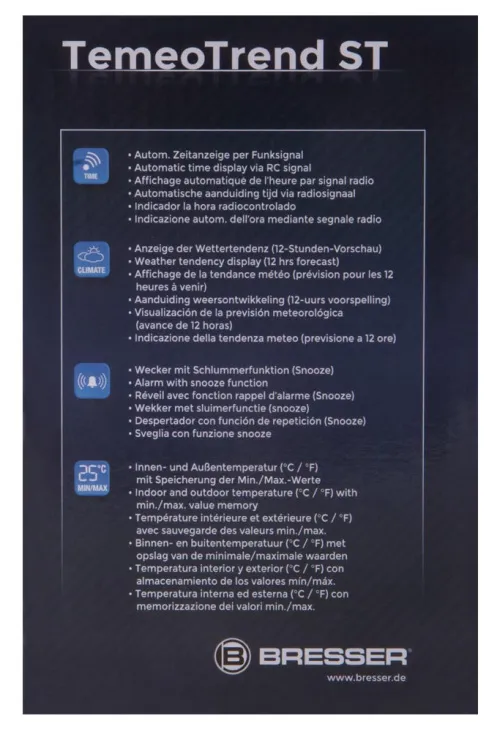 картинка метеорологична станция Bresser TemeoTrend ST RC, черна,  12