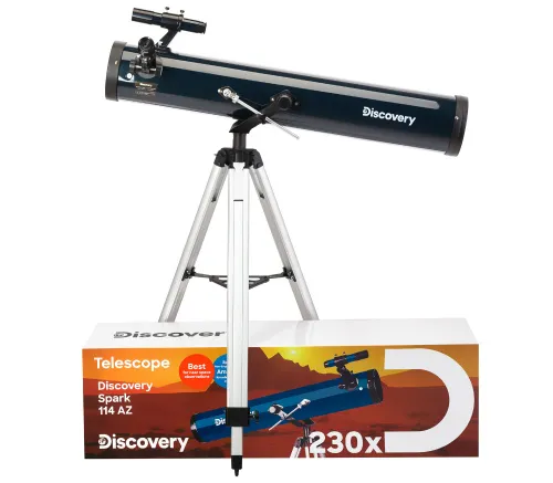 картина телескоп Levenhuk Discovery Spark 114 AZ с книга,  2