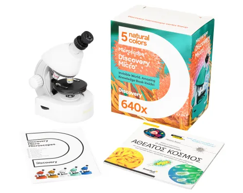 картинка микроскоп Levenhuk Discovery Micro с книга,  4
