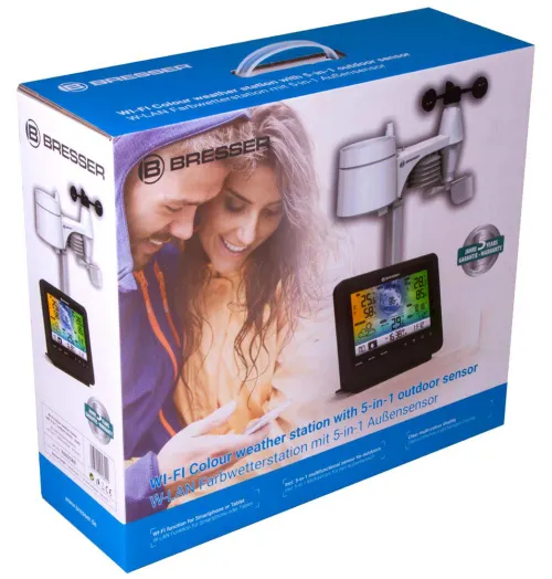 картинка метеорологична станция Bresser Wi-Fi 5-в-1 с цветен дисплей, черна,  11