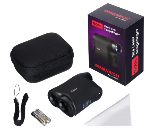 картина строителен лазерен далекомер Ermenrich LR1500, черен,  2