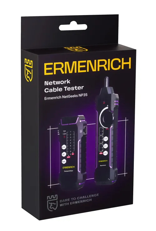 изображение тестер за мрежови кабели Ermenrich NetGeeks NP35,  12