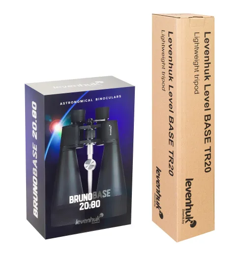 картина комплект бинокъл Levenhuk Bruno BASE 20x80 и триножник  ,  17