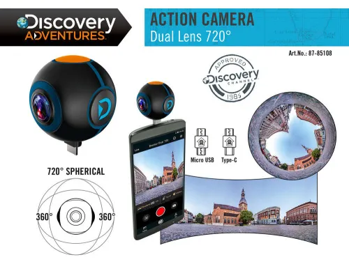 снимка екшън камера Bresser Discovery Adventures HD 720° Android,  5