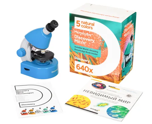 картинка микроскоп Levenhuk Discovery Micro с книга,  4