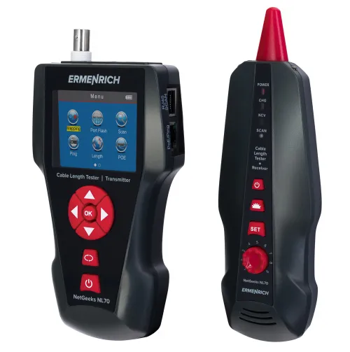 снимка тестер за дължина на кабели Ermenrich NetGeeks NL70,  4