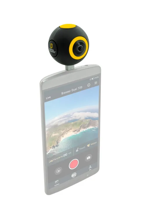 фотография екшън камера Bresser National Geographic HD 720° Android,  2