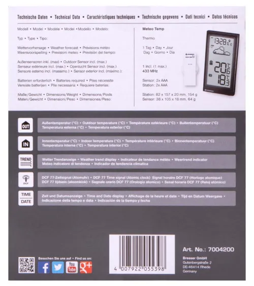картина метеорологична станция Bresser Temp,  10