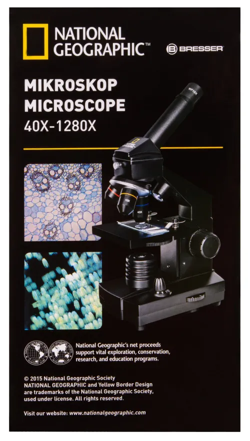 снимка микроскоп Bresser National Geographic 40x–1280x с адаптер за смартфон,  21