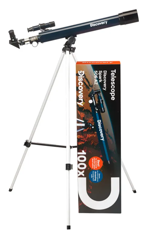 фотография телескоп Levenhuk Discovery Spark 506 AZ с книга,  2