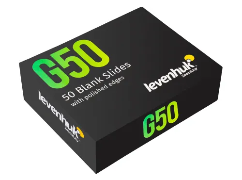 фотография чисти предметни стъкла Levenhuk G50, 50 бр.,  2