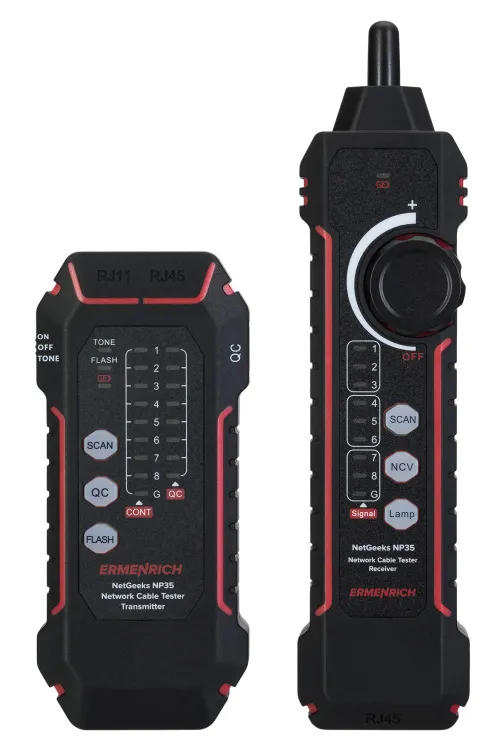 изображение тестер за мрежови кабели Ermenrich NetGeeks NP35,  3