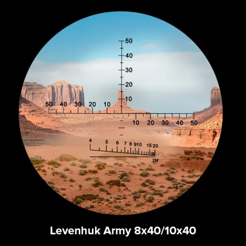 изображение бинокъл с решетка Levenhuk Army 8x40,  4