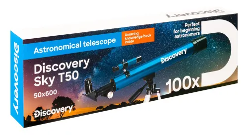 картинка телескоп с книга Levenhuk Discovery Sky T50,  14
