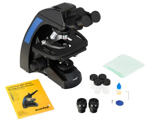 снимка биологичен бинокулярен микроскоп Levenhuk 850B,  2