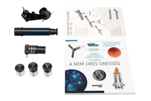картинка телескоп Levenhuk Discovery Sky T76 с книга,  3