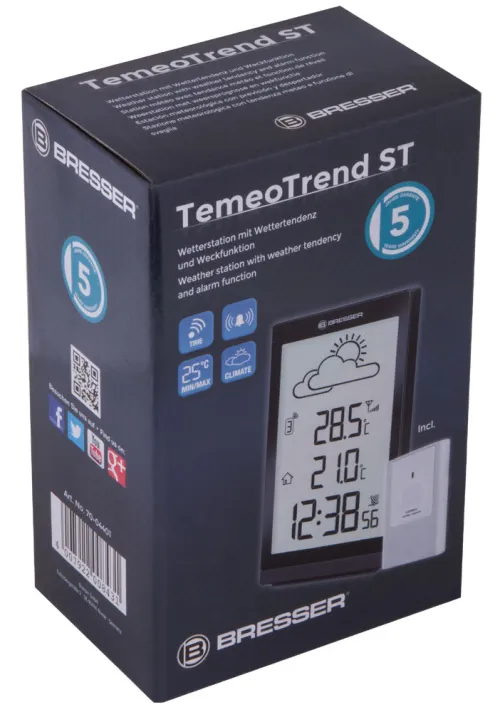 картинка метеорологична станция Bresser TemeoTrend ST RC, черна,  10
