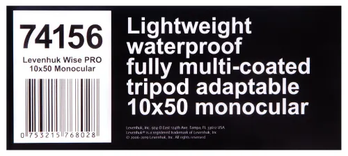 изображение монокъл Levenhuk Wise PRO 10x50,  15