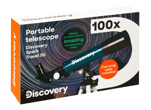 снимка телескоп Levenhuk Discovery Spark Travel 50 с книга,  13