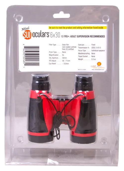 картина слънчев бинокъл LUNT Mini SUNoculars 6x30,  4