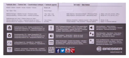 картинка метеорологична станция Bresser Temeo Life с цветен дисплей черна,  11